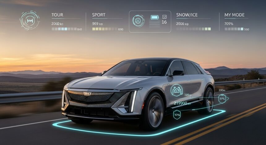 do the driving modes in cadillac lyriq offer different ranges or battery usages?